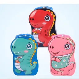 organicecocrafts Dinosaur Piggy Bank with Security Lock & Keys for Kids Coin Bank image 2