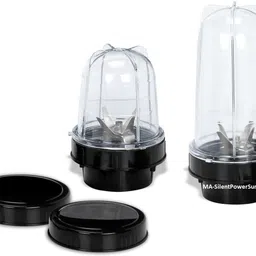 silentpowersunmeet Black ABS Plastic bullet Jars 350 ml and 530 ml for Mixer Grinder MASPS Mixer Juicer Jar-picture-11