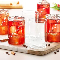 borosil (Pack of 6) BVVIBLEAFWM Glass Set Water/Juice Glass image 5