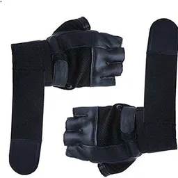 dreampalace india Combo of Gym Gloves With Wrist Support (Black) Fitness Accessory Kit Kit image 4