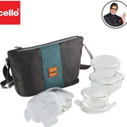 cello Elite Mix Lunch box 4 pcs set 4 Containers Lunch Box image 5