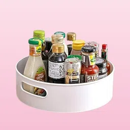 vyrnzex Plastic complete rotation Turning Holder Shelf – Residential & Cookhouse Storage Basket-picture-19