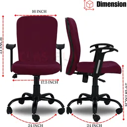 newturn Rainbow Zebra Velvet Rexine office revolving chair with 2 Year warranty Fabric Office Adjustable Arm Chair image 4