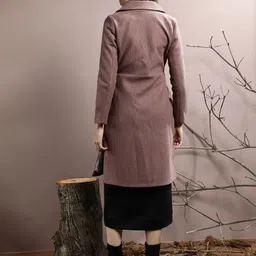 athena Wool Solid Coat For Women image 2