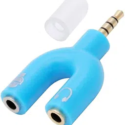 SANNO WORLD Blue 3.5mm Audio Jack to Headphone Microphone Splitter Converter Adaptor (Specially Design for Mobile Tablet and Laptop Phone Converter-image-66