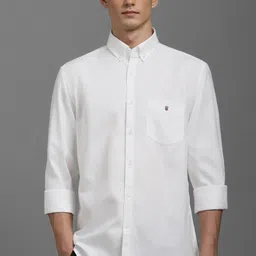 louis philippe Men Slim Fit Solid Spread Collar Casual Shirt-picture-11