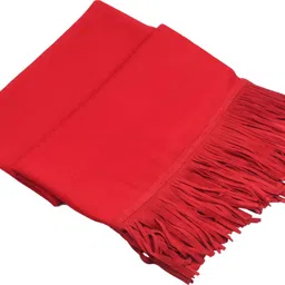 muffly Solid Pure Wool Men Red Stole image 5