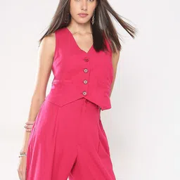 vero moda Solid Women Waistcoat-picture-30