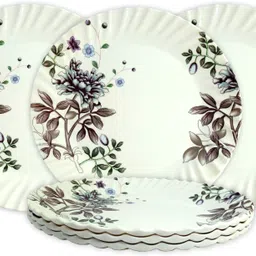 inpro Melamine (Pack Of 6) Half Plates: Lightweight Melamine Round 8 Inch Snacks Plate Half Plate image 3