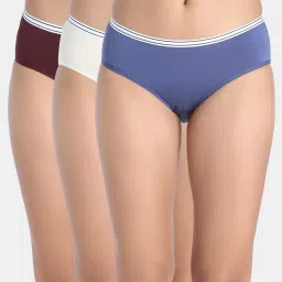 Zivame Low Rise Full Coverage Hipster Panty - Multi-Color (Pack of 3) image 1