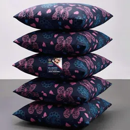 villagers Microfibre Cushion Pack of 5 Geometric Premium Cushion Set | (16x16 inch)-picture-33