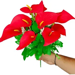 Anthurium artificial flower Red Anthurium Artificial Flower-image-1