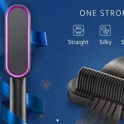MADSWAS Hair Brush Curling Anti-perm Straight Hair Comb Hair Iron Hair Styler Tool S204 Hair Straightener Professional HQT 909b comb Styler 5 Temperature Control M204 Hair Straightener Brush image 2