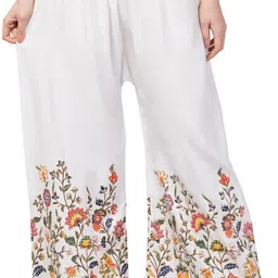 big hub Women Comfort Fit White Cotton Blend Trousers-picture-10