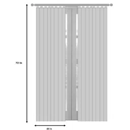 aadi traders Green Polyester Floral and Solid 6ft Semisheer Eyelet Window Curtains (4Pcs) image 2