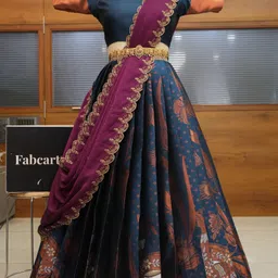 fabcartz Self Design Semi Stitched Lehenga Choli-picture-18