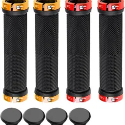 nsv 2 Set of Bicycle Handle Grips Double Lock Non-slip Rubber MTB Bicycle Handle Grip-picture-41