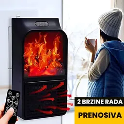 tnglov New Digital Flame Handy Heater | Portable Room Heater Plug-In Space Heater Halogen Room Heater image 3