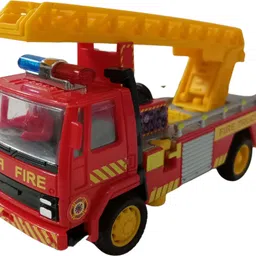 amisha gift gallery Pull Back Action Fire Ladder Toy Truck for Kids and Boys (Color May Vary) image 1