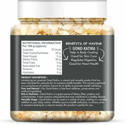 nature vit Pure Natural Gond Katira, 250g (Jar Pack) (Edible Gum) - Tragacanth Gum Seed image 2