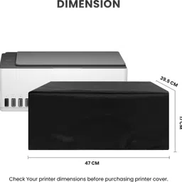 Alifiya Dust Proof Washable Printer Cover for HP Smart Tank 521 All-in-One Color - Black Printer Cover image 3