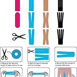 niralasa Kinesiology Tapes Waterproof | Sports Tape | Knee, Elbow, Shoulders, Ankles Knee Support image 4