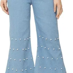 houseofcommon Women Boot-Leg Mid Rise Blue Jeans-picture-14