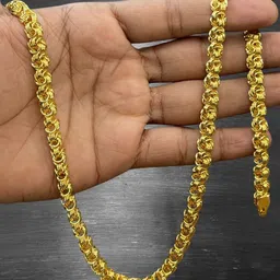 rkb sales 1gm gold plated High Quality Indian Polished chain “20” Inch for men Gold-plated Plated Alloy Chain-picture-36