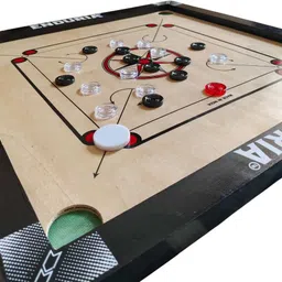 enduria Smooth carrom board for beginners with coins 66 cm Carrom Board image 3