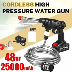 scurra 30bar Pressure Power Car Washer Gun (10 knots)(Two Rechargeable Battery) Pressure Washer-picture-28
