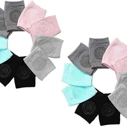 shishi 10 PAIR Elastic Cotton Soft Breathable Comfortable Knee Cap ElbowSHISHI Multicolor Baby Knee Pads image 1