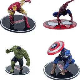 vishmita Marvel Avengers Spider Man Iron Man Hulk Captain America(Pack Of 4) image 4