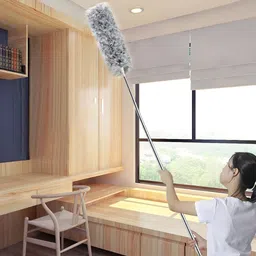 mostgrab Extra Long Telescopic Microfiber Duster for Ceiling Fan Cleaning Wet and Dry Duster image 5