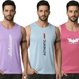 Pack of 3 Vest for Mens, Printed Vest,Sando,Gym V est, Gym Sando Men Vest-image-85
