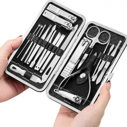 hezon 19 Pcs Manicure Pedicure Kit,Manicure Pedicure Grooming Traveling and Home-picture-47