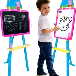 sabirat 8in1 Easel Board, Magnetic ABC & 123, Chalk & White Board, Wipe & Write Sheet-picture-23