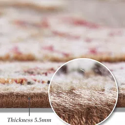 obsessions Brown and Beige Persian 5x7 Feet Machine Made Carpet image 3