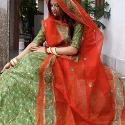 shree sadu mata saree center Solid Semi Stitched Rajputi Poshak-picture-14