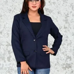 bluewears Women Solid Single Breasted Casual, Formal, Party, Festive & Wedding Blazer-picture-12