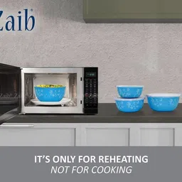zaib Stainless Steel, Polypropylene Soup Bowl MOD:BS004SR4 Stainless steel microwave safe euro bowl Blue spiral set of 4 multipurpose used bowl for gifting food storage freezing safe bowl decoration bowl pasta salad mixing bowl best in Air Tight freezing safe microwave safe food storage Bowl image 5