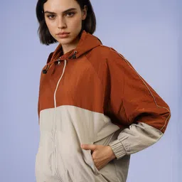 CHKOKKO Women Windcheater Colorblock Women Wind Cheater-picture-10