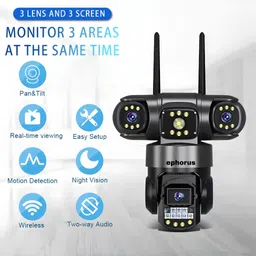 ephorus 4G HD 12MP 3Lens cctv Camera , IP66 Waterproof Motion Detection Security Camera Security Camera image 3