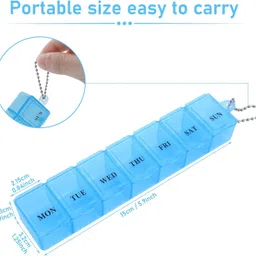 inkulture 7 Days Pill Medicine Organizer Reminder Storage Box 7 Days or 1 Weeks| Pack of 1 Pill Box image 2