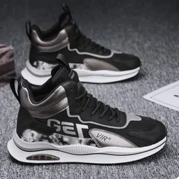 klassen MEN PREMIUM QUALITY CASUAL BOOTS/RUNNING BOOTS SHOES FOR MEN(BLACK) High Tops For Men image 3