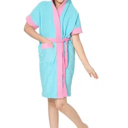 sand dune Sky Blue Free Size Bath Robe-picture-20