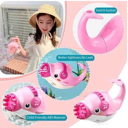 antalya Kids Dolphin Bubble Gun Portable 10-Hole Bubble Machine image 5