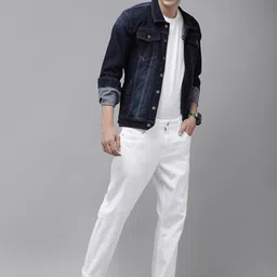 voxati Men Self Design Denim Jacket image 2