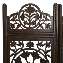 shilpi Brown 2 Panel Folding Wood & MDF Room Divider Seprator image 4