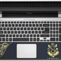 Gloshvi Ganesha Laptop Skin Decal Sticker, Waterproof, Bubble Free and scratch proof Vinyl Reusable Laptop Skin Compatible for 15.6 inch image 3