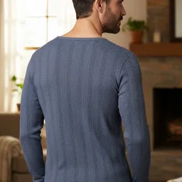 UNDERLOOP BLUEBERRY Blue themral top for men Men Top Thermal image 2